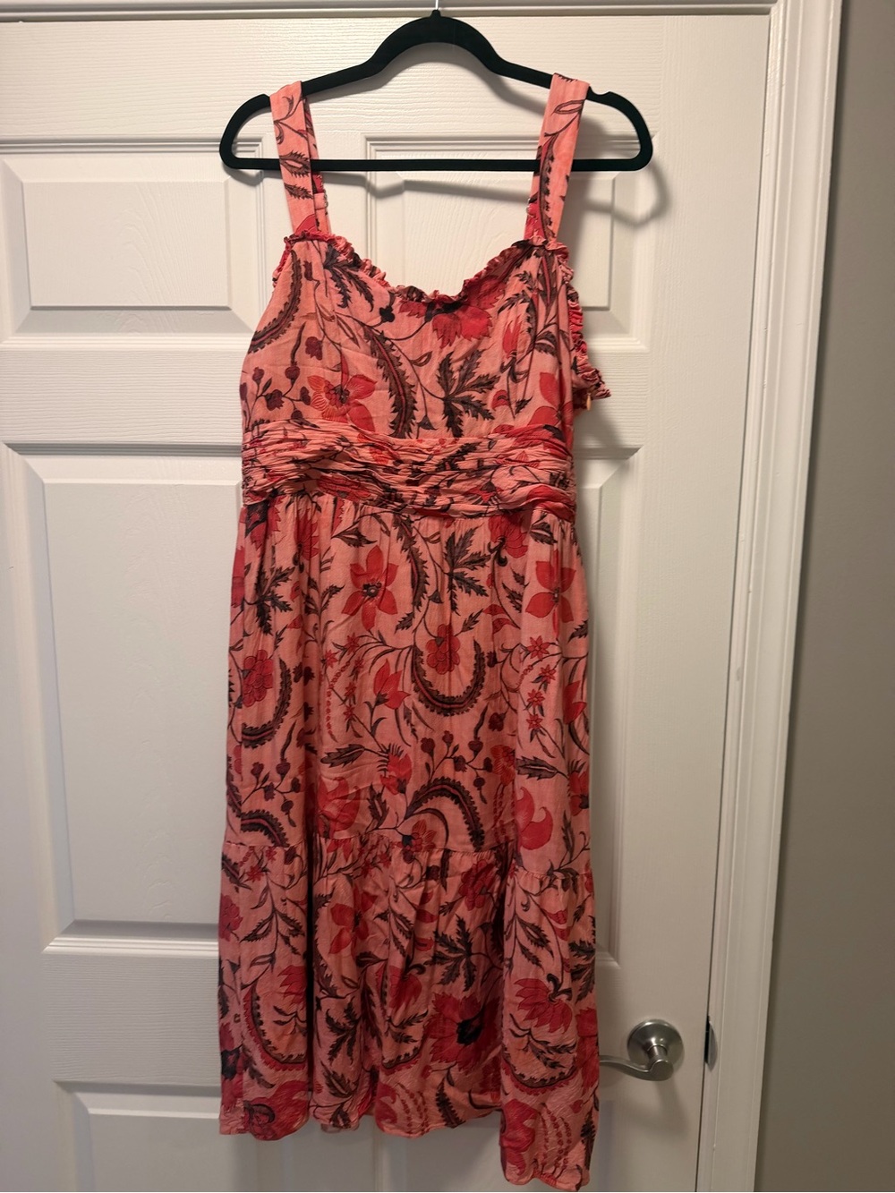Coral Floral Sleeveless Sundress